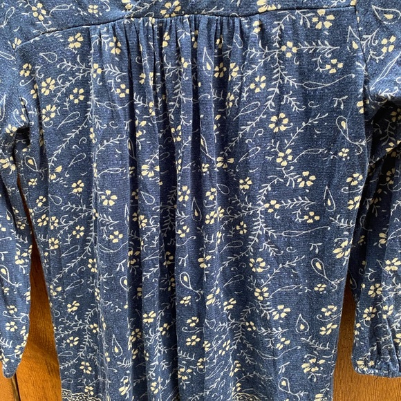 Navy and tan bohemian top - Picture 5 of 6